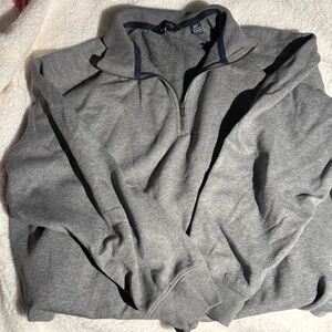 Roundtree & Yorke Men's Zip-Up Gray Sweater